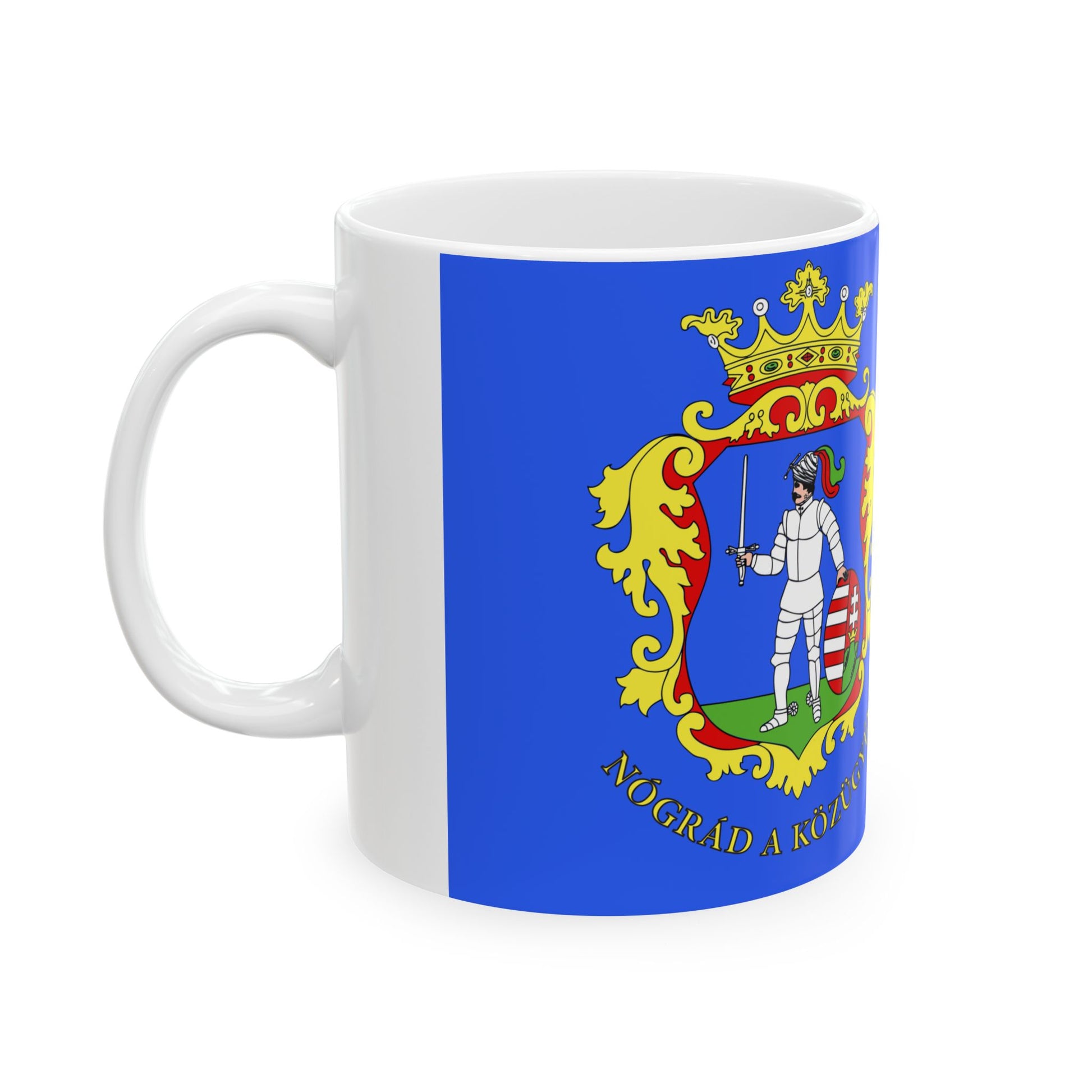 FLAG-Nograd (Hungary) White Coffee Mug-Go Mug Yourself