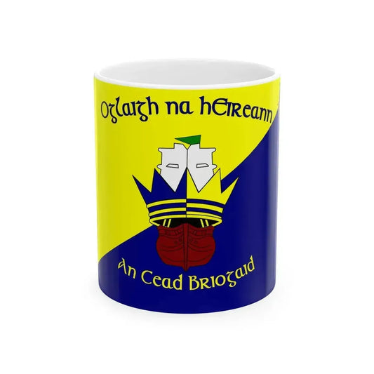 Flag of 1st Brigade Ireland (Ireland) White Coffee Mug 11oz - Go Mug Yourself