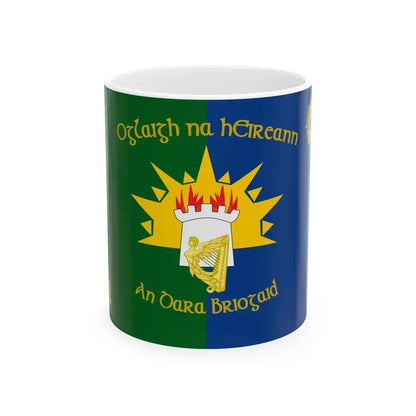 Flag of 2nd Brigade Ireland (Ireland) White Coffee Mug 11oz - Go Mug Yourself