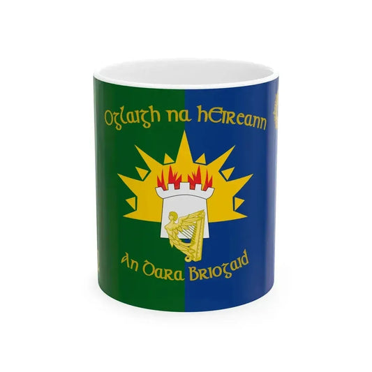 Flag of 2nd Brigade Ireland (Ireland) White Coffee Mug 11oz - Go Mug Yourself
