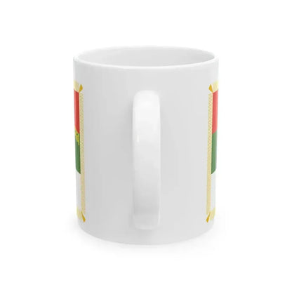 Flag of 4-th Bitola Volunteer Battalion obverse and reverse (Bulgaria) White Coffee Mug - Go Mug Yourself