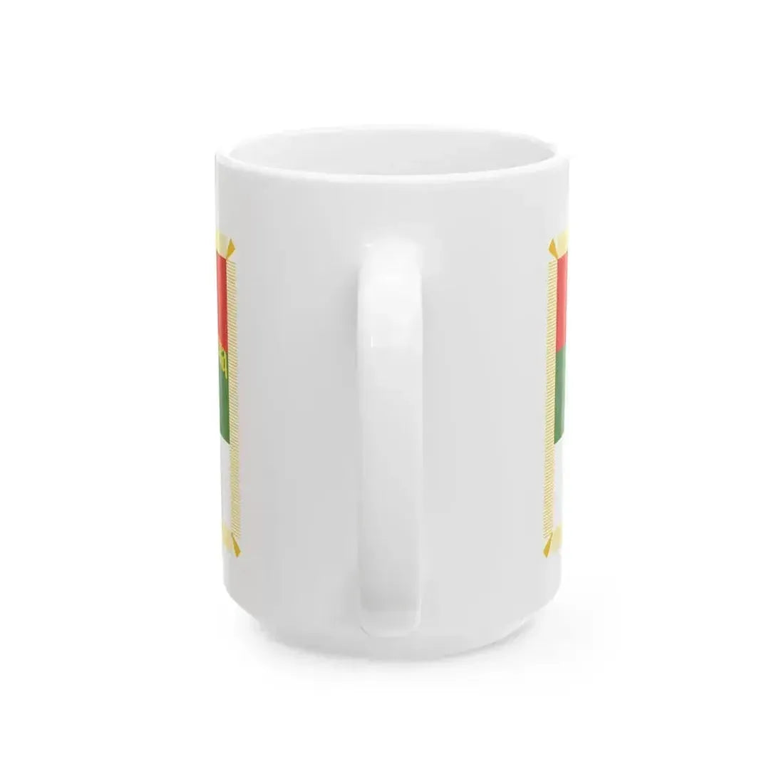 Flag of 4-th Bitola Volunteer Battalion obverse and reverse (Bulgaria) White Coffee Mug - Go Mug Yourself