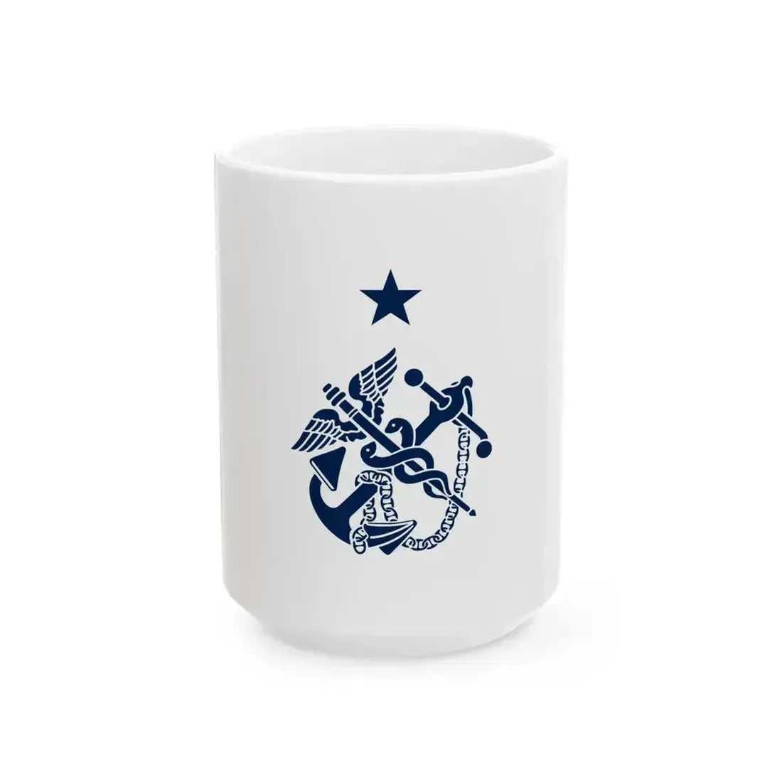 Flag of a 1-Star Assistant Surgeon General (United States) White Coffee Mug 15oz - Go Mug Yourself