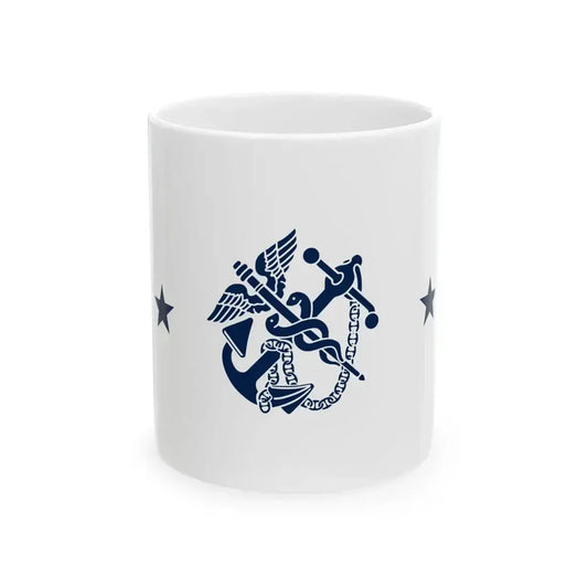 Flag of a 2-Star Assistant Surgeon General (United States) White Coffee Mug 11oz - Go Mug Yourself