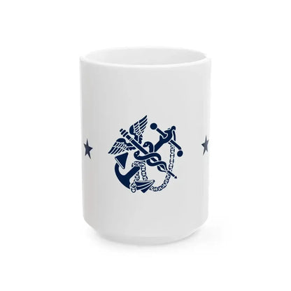 Flag of a 2-Star Assistant Surgeon General (United States) White Coffee Mug 15oz - Go Mug Yourself