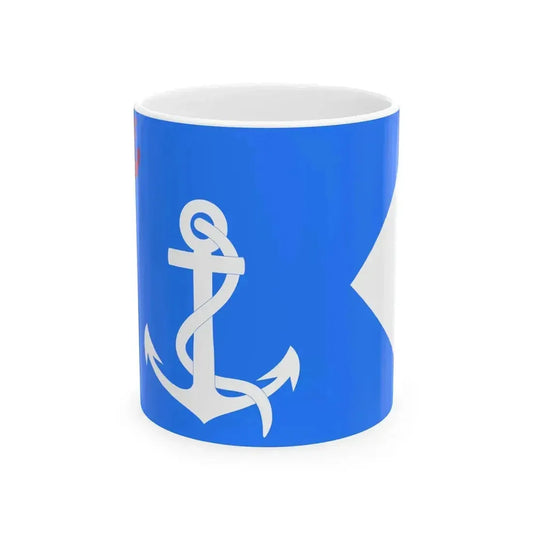 Flag of a Flag Officer of the Naval Forces of Algeria to 2004 (Algeria) White Coffee Mug 11oz - Go Mug Yourself