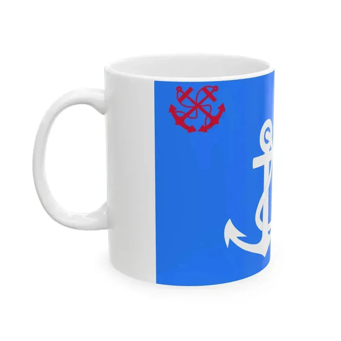 Flag of a Flag Officer of the Naval Forces of Algeria to 2004 (Algeria) White Coffee Mug - Go Mug Yourself