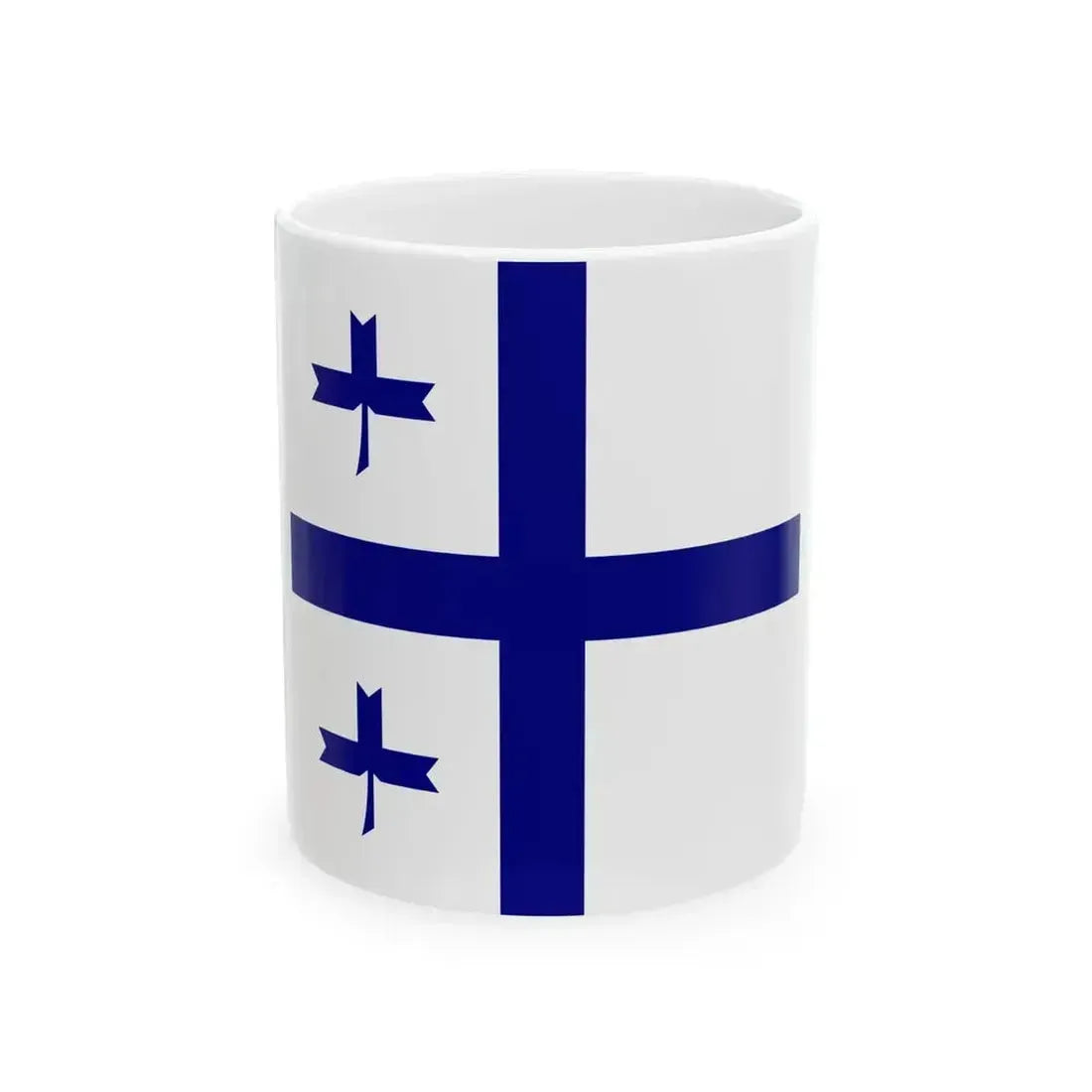 Flag of a rear admiral of the Independent State of Croatia (Croatia) White Coffee Mug 11oz - Go Mug Yourself