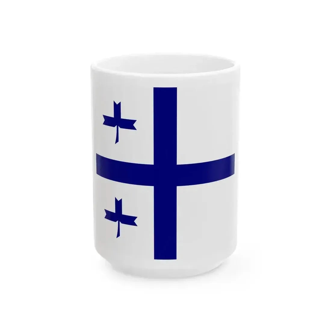 Flag of a rear admiral of the Independent State of Croatia (Croatia) White Coffee Mug 15oz - Go Mug Yourself