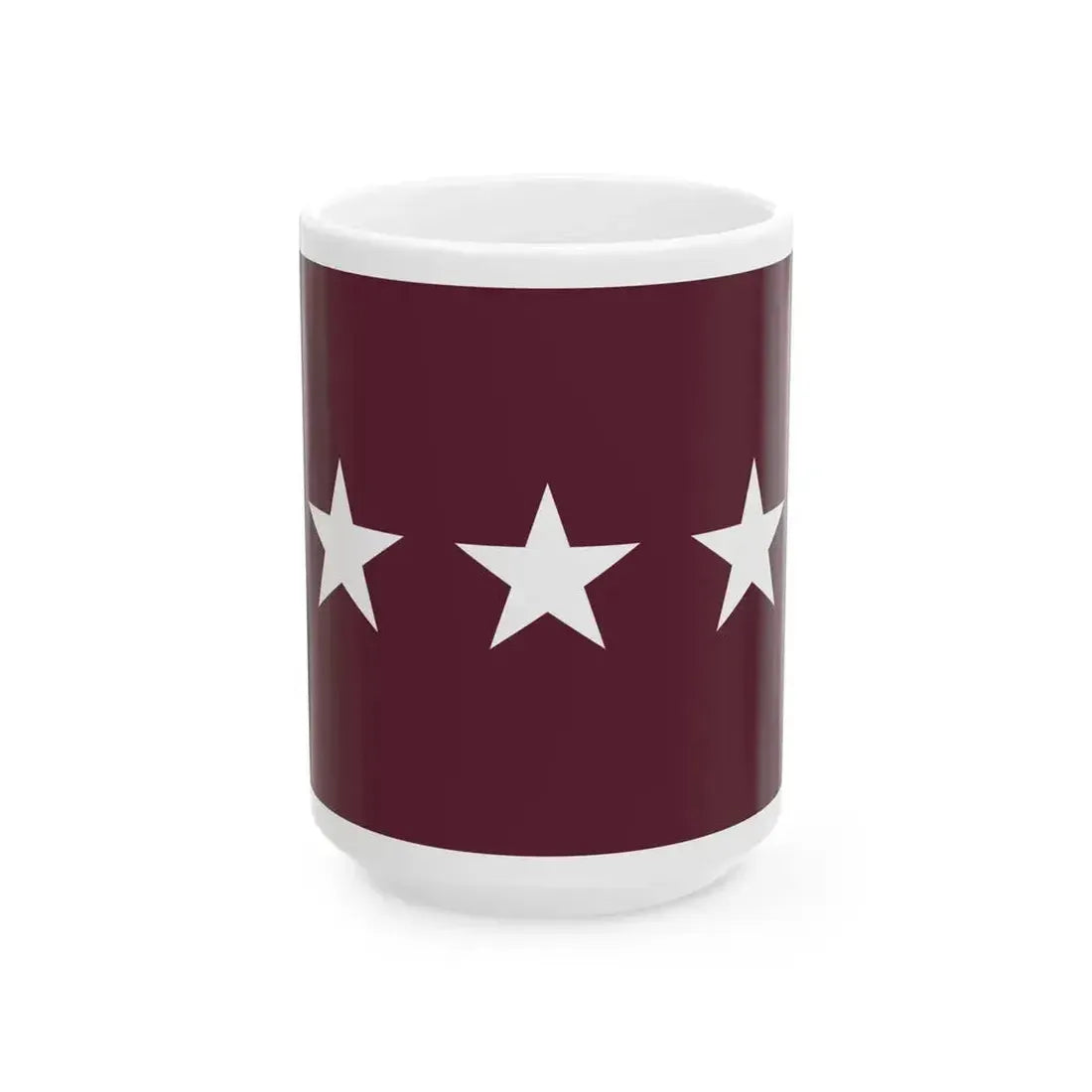 Flag of a United States Army Department lieutenant general (United States) White Coffee Mug 15oz - Go Mug Yourself