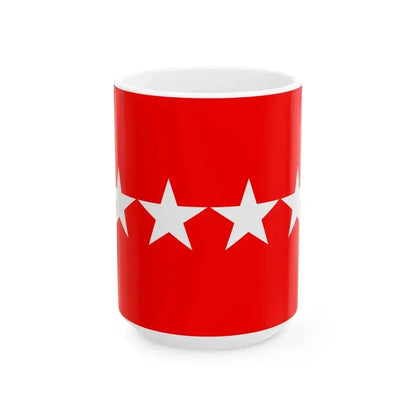 Flag of a United States Army general (United States) White Coffee Mug 15oz - Go Mug Yourself
