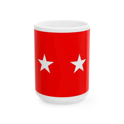 Flag of a United States Army major general (United States) White Coffee Mug 15oz - Go Mug Yourself