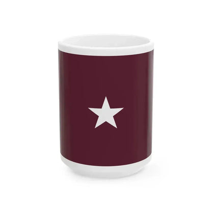 Flag of a United States Army Medical Department brigadier general (United States) White Coffee Mug 15oz - Go Mug Yourself