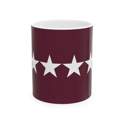 Flag of a United States Army Medical Department general (United States) White Coffee Mug 11oz - Go Mug Yourself