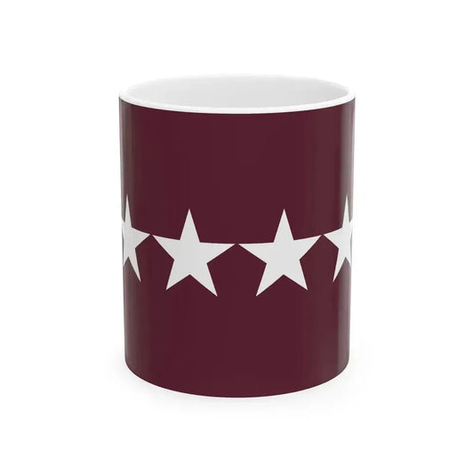 Flag of a United States Army Medical Department general (United States) White Coffee Mug 11oz - Go Mug Yourself