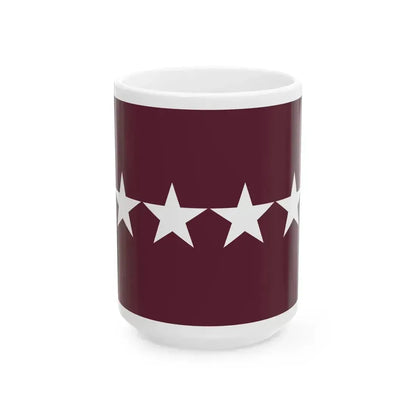 Flag of a United States Army Medical Department general (United States) White Coffee Mug 15oz - Go Mug Yourself