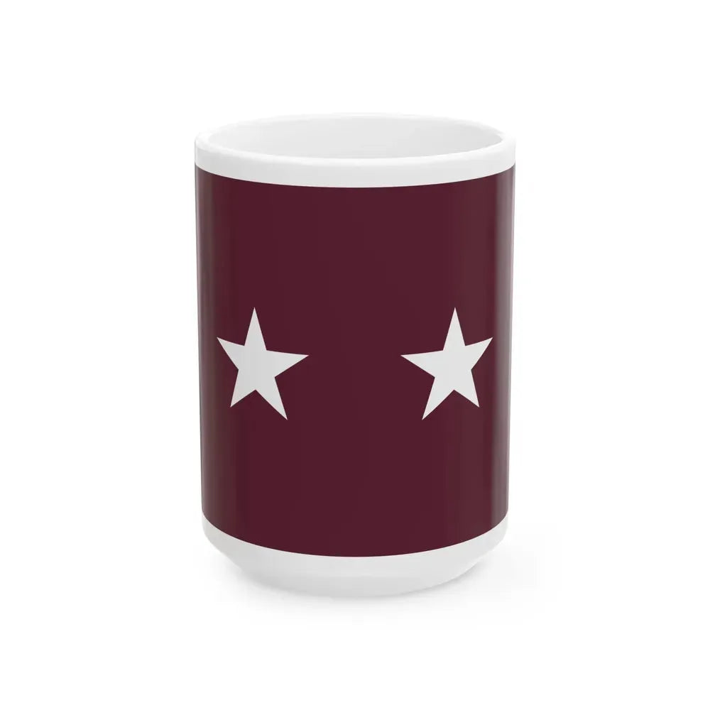 Flag of a United States Army Medical Department major general (United States) White Coffee Mug 15oz - Go Mug Yourself