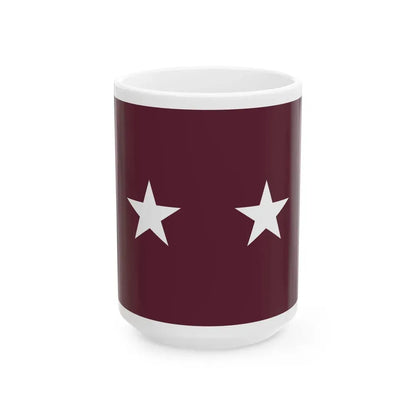 Flag of a United States Army Medical Department major general (United States) White Coffee Mug 15oz - Go Mug Yourself