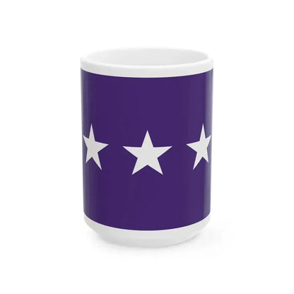 Flag of a United States Chaplain lieutenant general (United States) White Coffee Mug 15oz - Go Mug Yourself