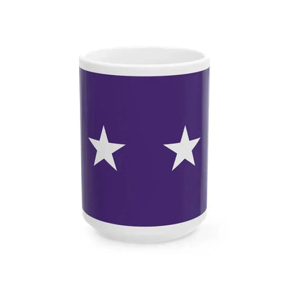 Flag of a United States Chaplain major general (United States) White Coffee Mug 15oz - Go Mug Yourself