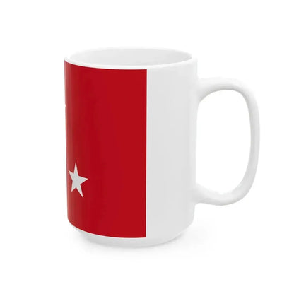 Flag of a United States Marine Corps lieutenant general (United States) White Coffee Mug - Go Mug Yourself