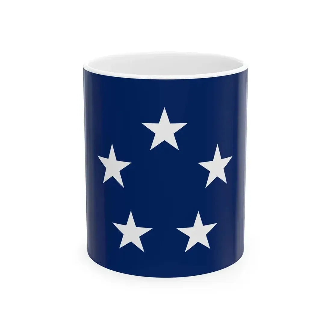 Flag of a United States Navy fleet admiral (United States) White Coffee Mug 11oz - Go Mug Yourself