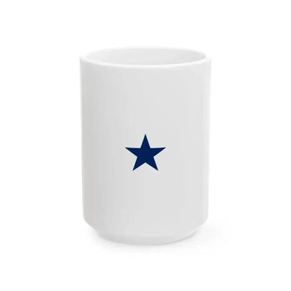 Flag of a United States Navy rear admiral lower half non-executive (United States) White Coffee Mug 15oz - Go Mug Yourself