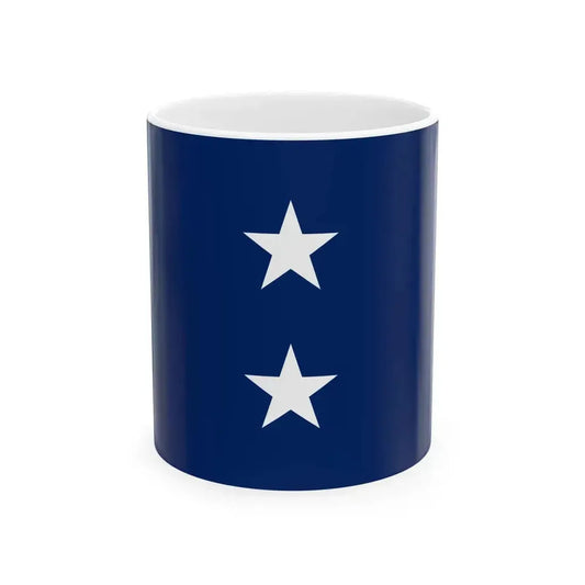 Flag of a United States Navy rear admiral (United States) White Coffee Mug 11oz - Go Mug Yourself