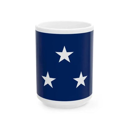 Flag of a United States Navy vice admiral (United States) White Coffee Mug 15oz - Go Mug Yourself