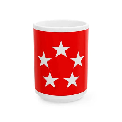 Flag of a U.S. General of the Army (United States) White Coffee Mug 15oz - Go Mug Yourself