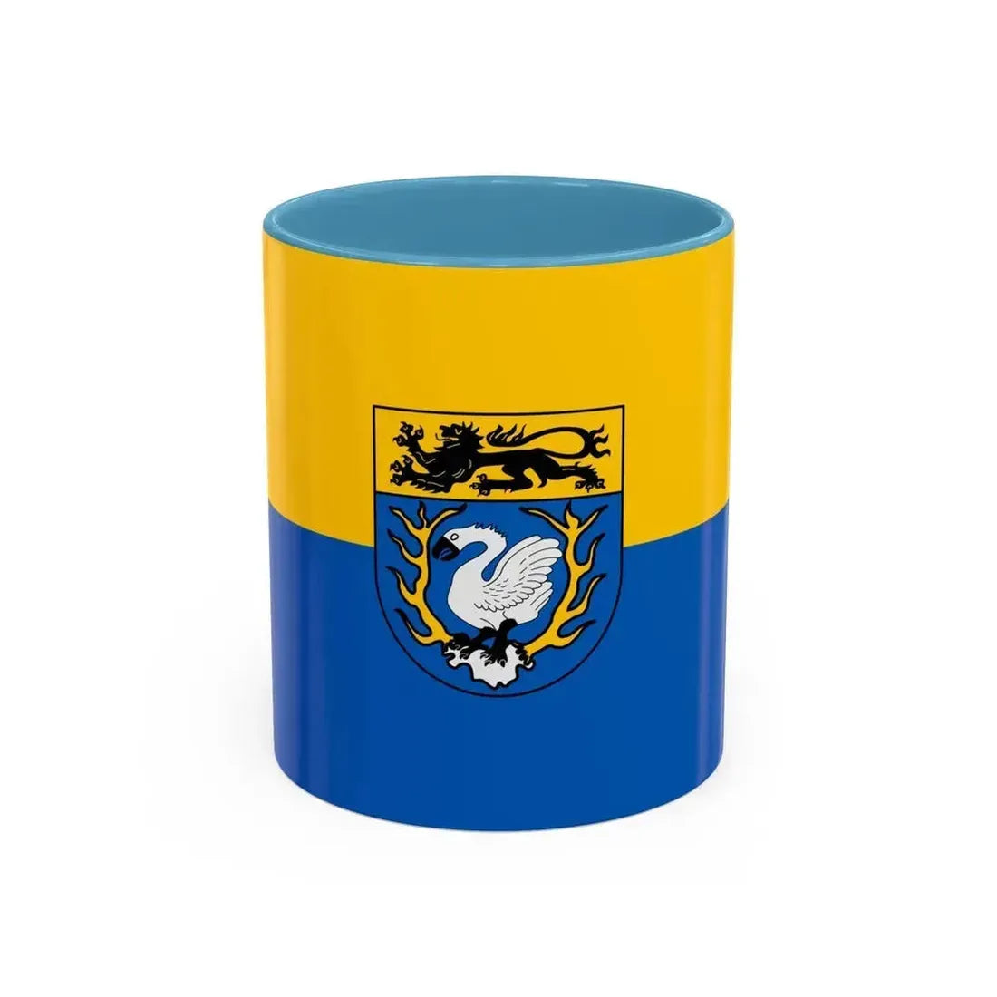 Flag of Aachen Germany - Accent Coffee Mug 11oz Light Blue - Go Mug Yourself