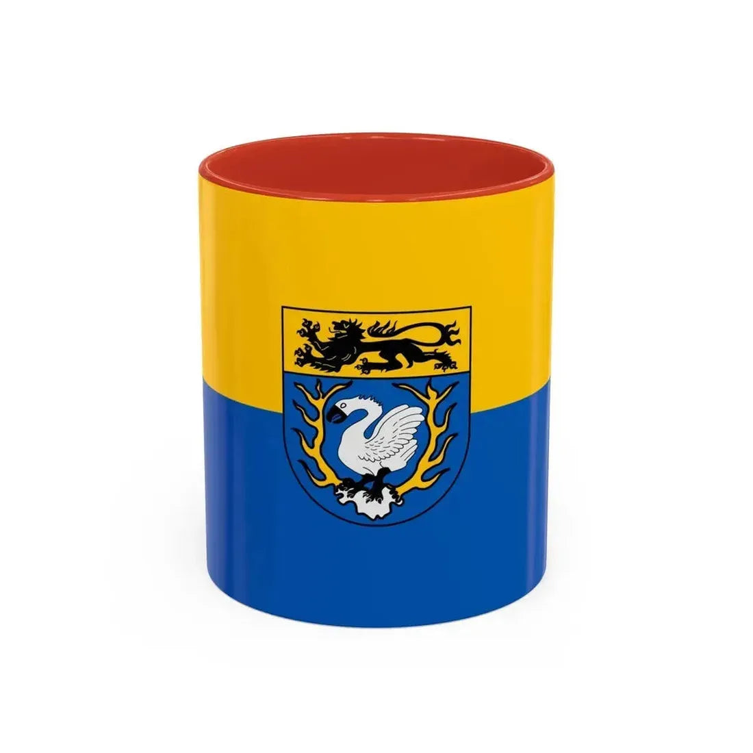 Flag of Aachen Germany - Accent Coffee Mug 11oz Red - Go Mug Yourself