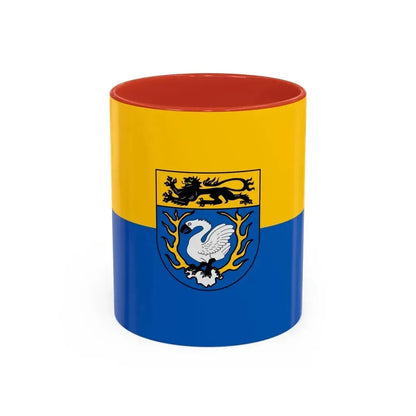 Flag of Aachen Germany - Accent Coffee Mug 11oz Red - Go Mug Yourself