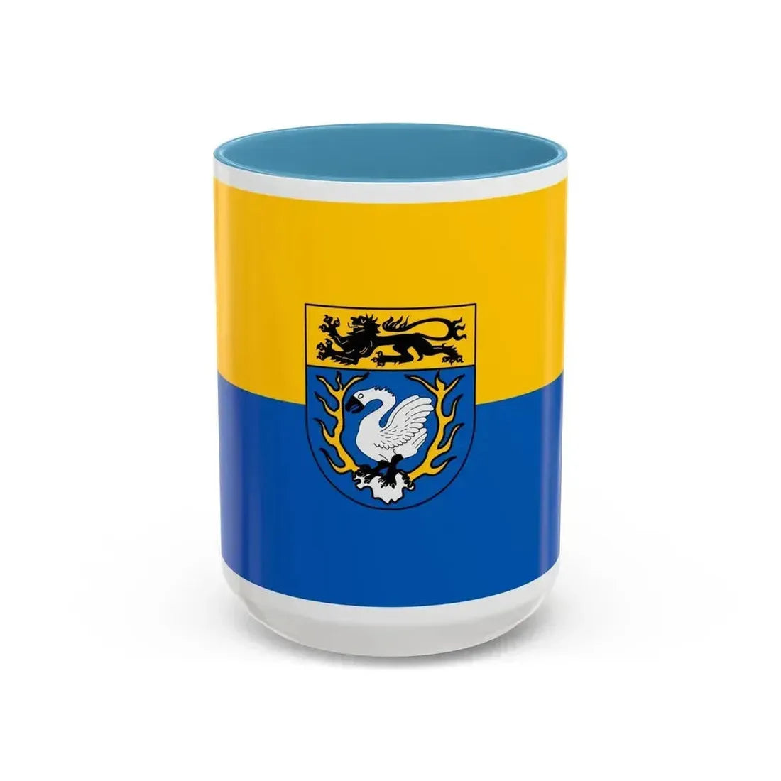 Flag of Aachen Germany - Accent Coffee Mug 15oz Light Blue - Go Mug Yourself