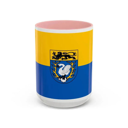Flag of Aachen Germany - Accent Coffee Mug 15oz Pink - Go Mug Yourself