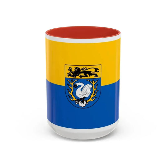 Flag of Aachen Germany - Accent Coffee Mug 15oz Red - Go Mug Yourself