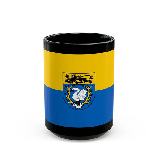 Flag of Aachen Germany - Black Coffee Mug-15oz-Go Mug Yourself