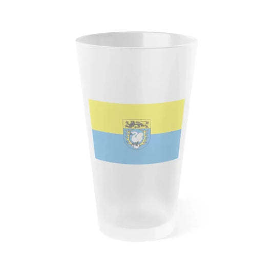 Flag of Aachen Germany - Frosted Pint Glass 16oz 16oz Frosted - Go Mug Yourself