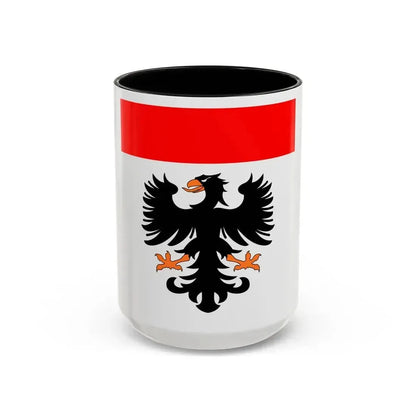 Flag of Aarau Switzerland - Accent Coffee Mug 15oz Black - Go Mug Yourself