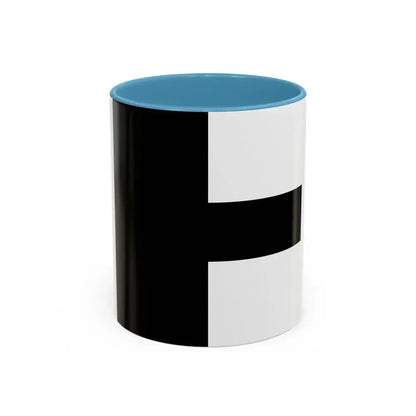 Flag of Aarwangen Switzerland - Accent Coffee Mug 11oz Light Blue - Go Mug Yourself