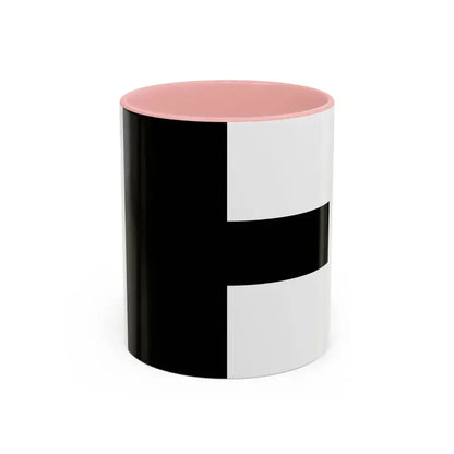 Flag of Aarwangen Switzerland - Accent Coffee Mug 11oz Pink - Go Mug Yourself