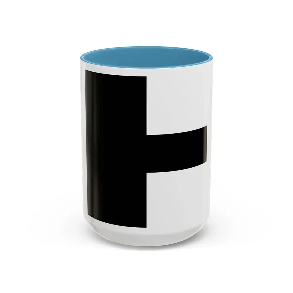 Flag of Aarwangen Switzerland - Accent Coffee Mug 15oz Light Blue - Go Mug Yourself