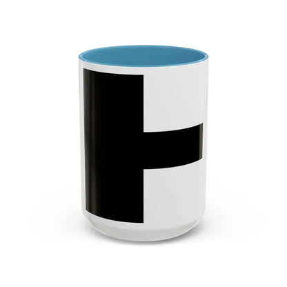 Flag of Aarwangen Switzerland - Accent Coffee Mug 15oz Light Blue - Go Mug Yourself