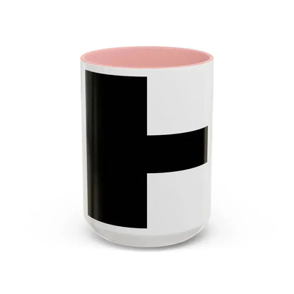 Flag of Aarwangen Switzerland - Accent Coffee Mug 15oz Pink - Go Mug Yourself