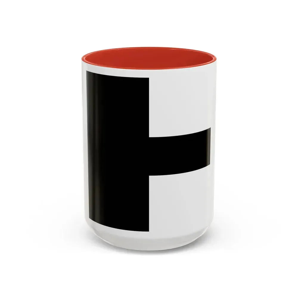 Flag of Aarwangen Switzerland - Accent Coffee Mug 15oz Red - Go Mug Yourself