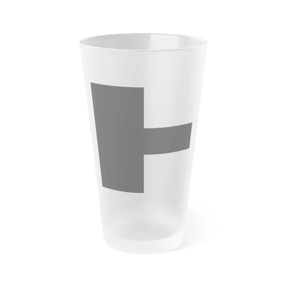 Flag of Aarwangen Switzerland - Frosted Pint Glass 16oz-16oz-Frosted-Go Mug Yourself