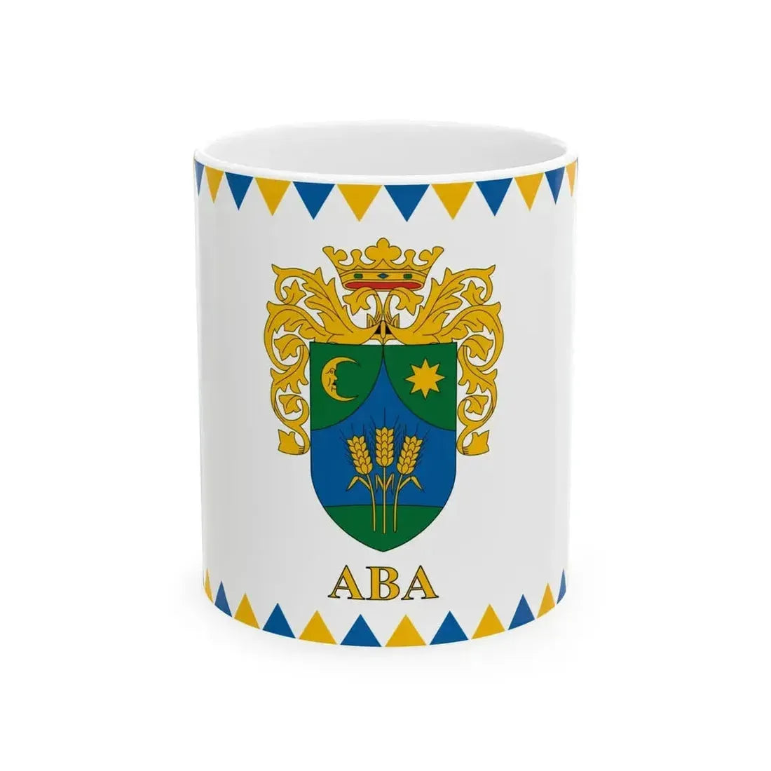 Flag of Aba (Hungary) White Coffee Mug 11oz - Go Mug Yourself