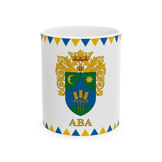 Flag of Aba (Hungary) White Coffee Mug 11oz - Go Mug Yourself