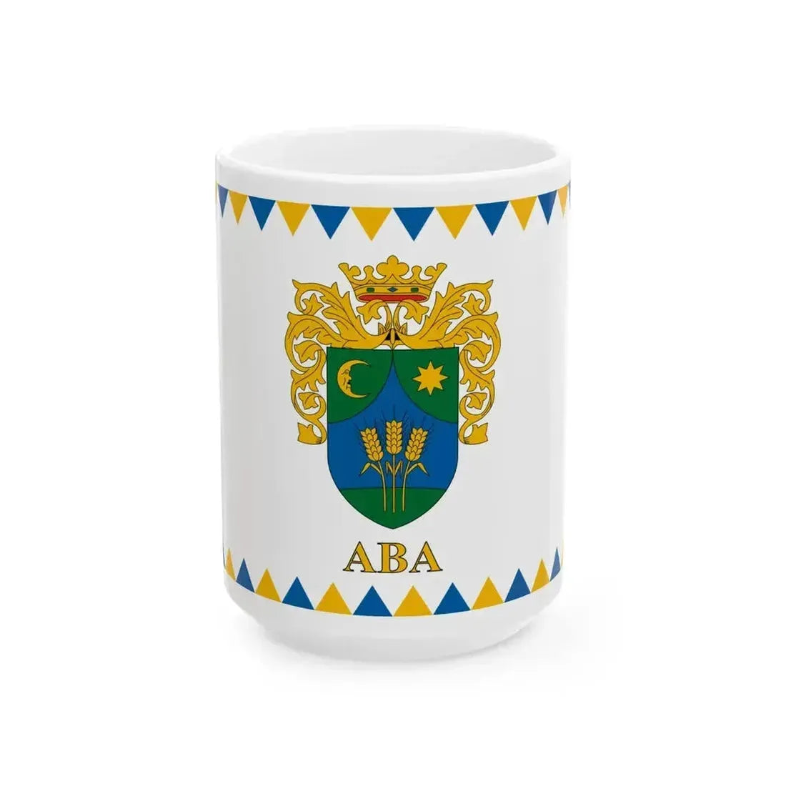 Flag of Aba (Hungary) White Coffee Mug 15oz - Go Mug Yourself