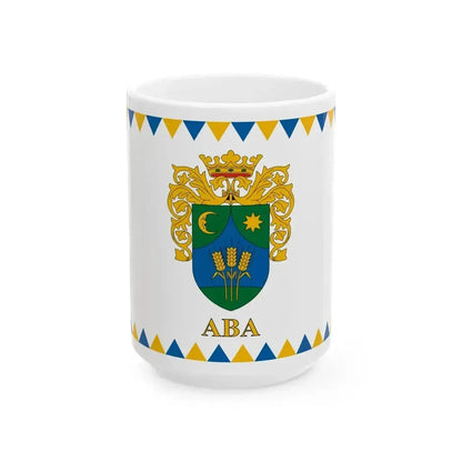 Flag of Aba (Hungary) White Coffee Mug 15oz - Go Mug Yourself